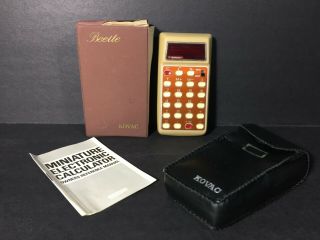 Rare Kovac 808mr Calculator With Case & Instructions Beetle
