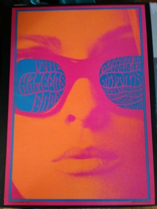 Rare 1967 Neon Rose Nr 12 Moscoso Fillmore Matrix Poster Chambers Grateful Dead