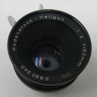 Rare Rodenstock 50mm 2 A Heligon Arri Arriflex 35mm Standard Mount Film Lens
