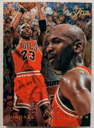 1995 - 96 Fleer Flair Michael Jordan Rare Premium Foil Card 15