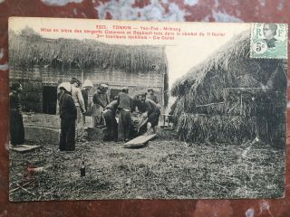 Rare Carte Postale Du 3eme Tirailleur Tonkinois Au Tonkin 1904