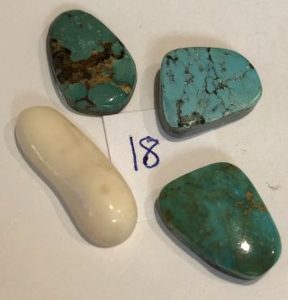Rare Old Pawn Native American Navajo Turquoise Coral Stones Ready 4 Rings Resale