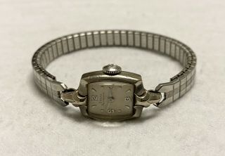 Vintage Ladies Girard Perregaux 14k White Gold Filled Swiss Watch Runs