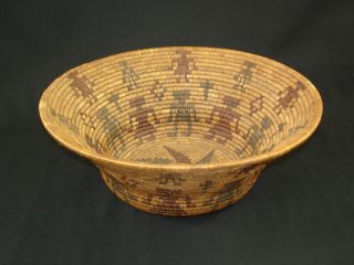 Very Rare and Fine Tubatulabal Pictorial Basket,  Native American Indian,  c.  1900 2