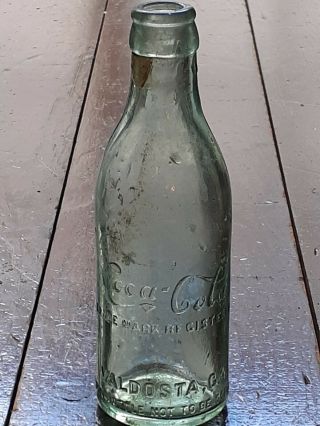 Antique COCA - COLA COKE VALDOSTA GEORGIA GA STRAIGHT SIDED SS SODA BOTTLE 2