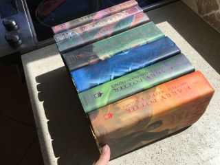 Rare,  Signed Harry Potter Hardcover Set 1 - 7 Jk Rowling 1st Edition 1st Printings