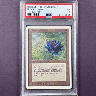 Black Lotus Unlimited Psa Ex 5 Magic Card Mtg 1993 Reserve List Power Nine