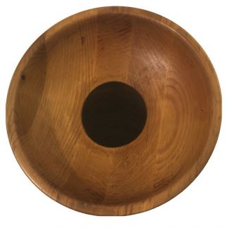 Vintage Round Wooden Primitive Dough Bowl Farmhouse 11” Diameter