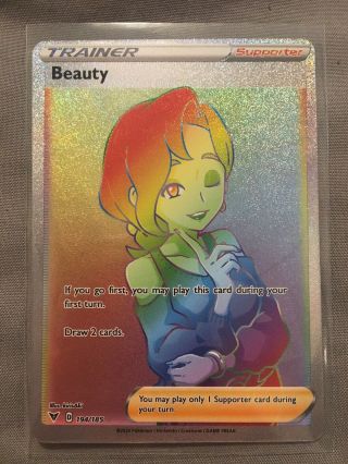 Pokemon Tcg Beauty Full Art Rainbow Secret Rare Vivid Voltage 194/185