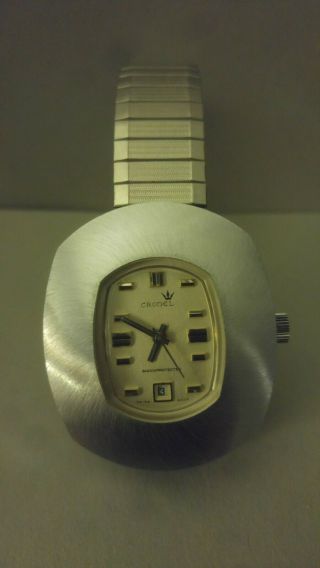 Vintage Cronel 640 Swiss Made Shock Protected Mechanical Date And Time