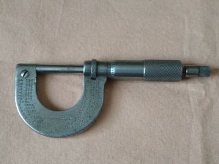 Brown & Sharpe Usa No.  8 0 - 1 " Micrometer Antique Patent 1902
