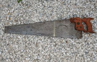Vintage Henry Disston & Sons Hand Saw D - 7 Antique Tool 24 " Made In Usa