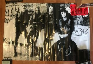 Rare Vintage - Slaughter - The Wild Life - Signed Promo Poster 24 X 35