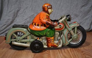 I Y Metal Toys Harley Davidson Motorcycle Tin Litho Large 15 " Made In Japan Rare