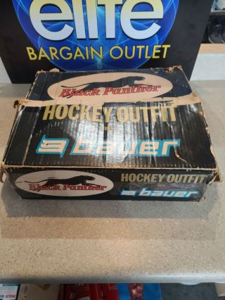 Vintage Rare Black Panther Hockey Ice Skates By Bauer Mens Size 9.  1970s