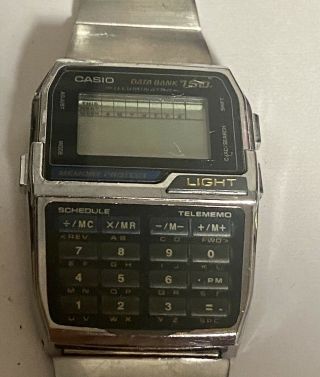 Casio Mens Stainless Steel Calculator Watch 1477 - Dbc - 1500
