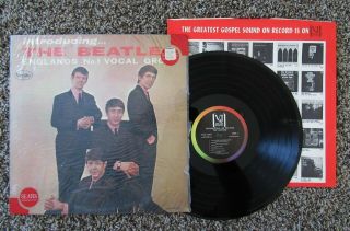 Beatles Ultra Rare Vj Introducing The Beatles Mono Lp W Paste Over Back Slick