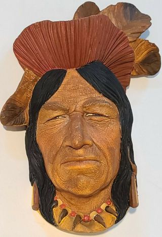 Bossons Rare Vintage Indian Chief Tecumseh Shawnee Head