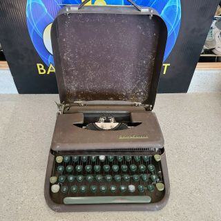 Vintage 50s Rare Smith - Corona Skyriter Portable Typewriter W/ Cover