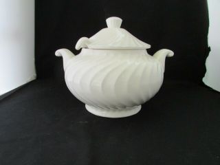 Vintage White Ceramic Small Soup Tureen With Lid Made In Japan Matching Ladle