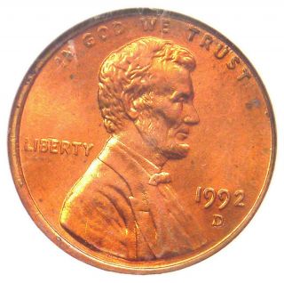 1992 - D Lincoln Cent Penny Close Am Variety Fs - 901 - Ngc Ms65 Rd - Rare In Ms65