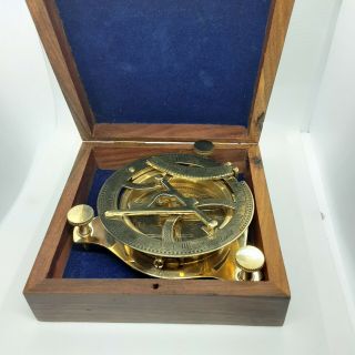 Brass Sundail Compass Nautical