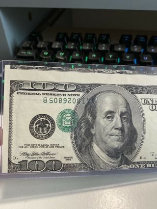 Error 1996 $100 Dollar Bank Note 《off Cut,  Upside Down Print,  Invert》super Rare！