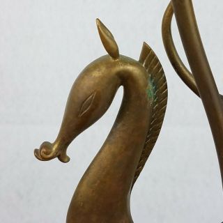 Antique WHW WERKSTÄTTE HAGENAUER WIEN Austria Deco Brass Horse Rider Lamp Rare 4