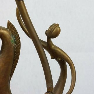 Antique WHW WERKSTÄTTE HAGENAUER WIEN Austria Deco Brass Horse Rider Lamp Rare 5
