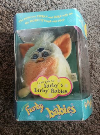 Vintage 1999 Furby Babies Yellow And Orange Model 70 - 940.  Tiger Electronics Rare