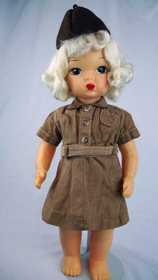 Vintage 50s Terri Lee 16” Doll Brownie Scout Uniform Tagged No Doll