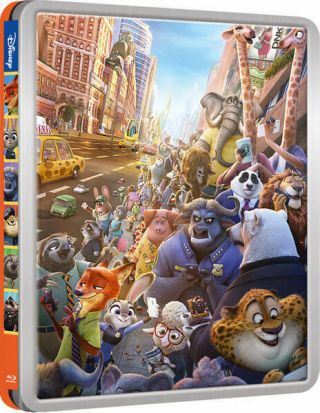 Disney Zootopie (zootopia) Steelbook Rare 2 - Disc Blu - Ray From France