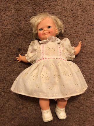Rare Vintage 1968 Ideal Toddler Thumbelina 10 " Doll Great
