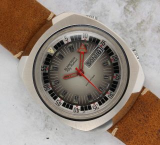 Vintage Blancpain Fifty Fathoms Compressor Dive Wristwatch Steel RARE NR 2