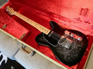 Rare 2012 Fender Fsr Black Paisley Telecaster Electric Guitar