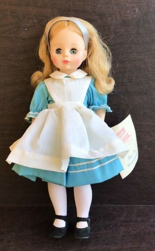 Vintage Madame Alexander 12.  5” Alice In Wonderland Doll