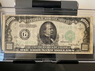 Rare Note 1934 Chicago $1000 Thousand Dollar Bill G00114372 A