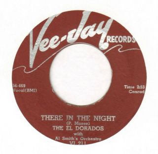 R&b Doo Wop The El Dorados There In The Night / Bim Bam Boom Vee - Jay Rare 45