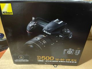 Rarely - Nikon D500 Dslr Camera - Black (kit W/ 16 - 80 Vr Lens Kit)
