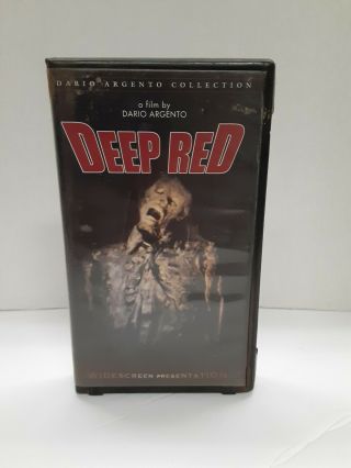 Deep Red - Vhs Dario Argento Horror Anchor Bay Rare Htf Clam Shell