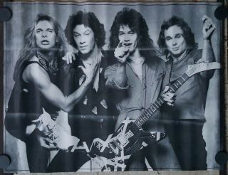 Van Halen Black And White Poster 1980 Approx 19 X 24 1/2 Rare