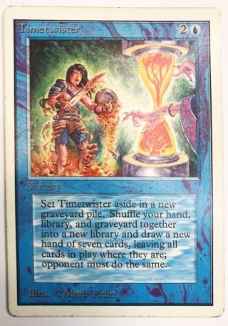 Unlimited Timetwister English Vintage 1993 Magic The Gathering Mtg Power 9 Nine
