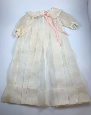 Vintage Effanbee Durable Dolls White 15 1/2  Christening? Gown W/ Nra Tag