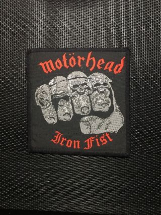Rare Motörhead Vintage Iron Fist Patch Thrash Metal Slayer Metallica Motorhead