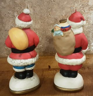 2 Vintage Christmas Eve Inc.  Santa Ornament Figurine 1983 limited edition Rare 2