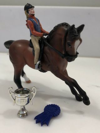 Breyer Stablemates English Horse & Rider Vintage 1999 Very Rare Retired
