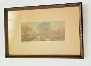 Antique Wallace Nutting Honeymoon Blossoms Signed Framed Art Print