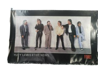 Huey Lewis And The News Fore Poster 1986 Rare 48x28 1/2 "