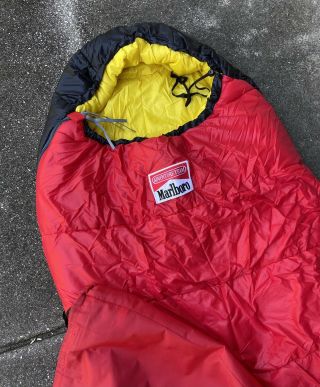 Vintage Marlboro Adventure Team Sleeping Large Bag Red (82 X 31.  5)