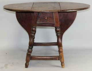 Rare William & Mary 18th C Ct Butterfly Table Great Surface Best Patina